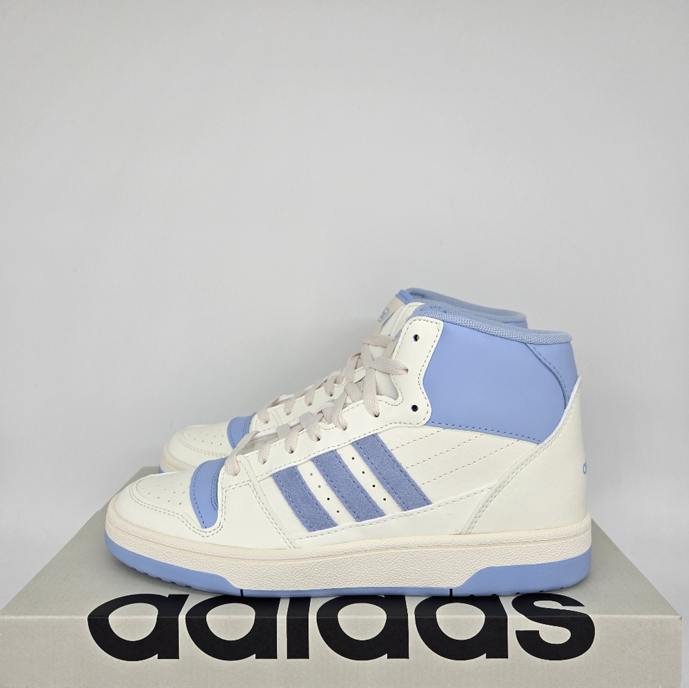 New adidas Break Start Mid Cloud White Glow Blue Women's Shoes Size 8